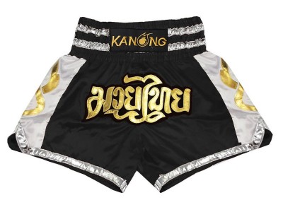 Pantaloncini Thai Boxe Kanong : KNS-141-Nero